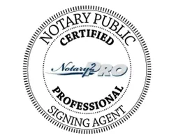 A notary public seal for signing agent