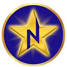 A gold star with the letter n in it.